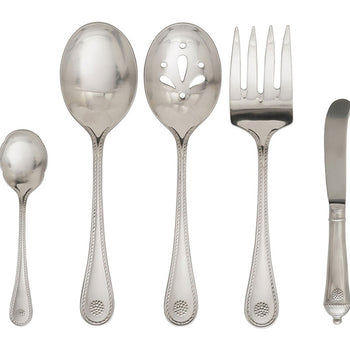 Juliska Flatware: Berry & Thread - Bright Satin - Hostess Set - 5-Piece